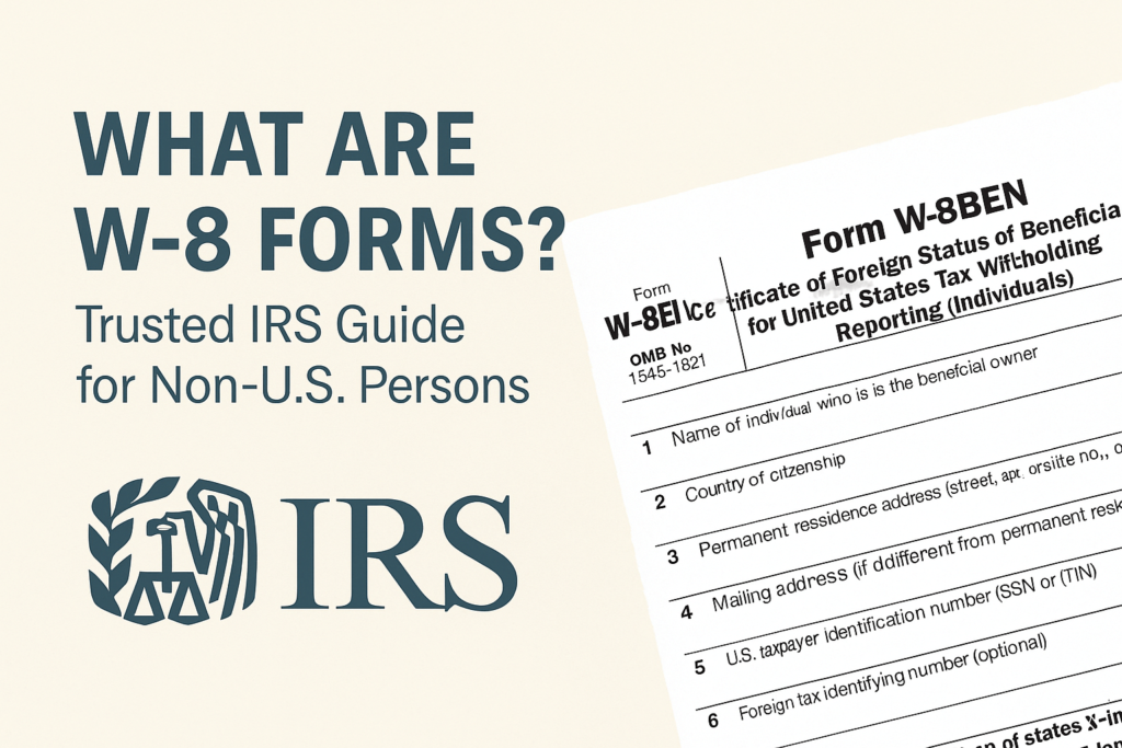 What Are W-8 Forms? Trusted IRS Guide for Non-U.S. Persons