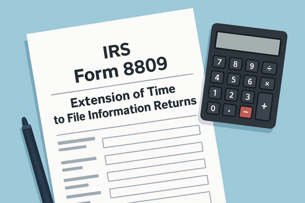 IRS Form 8809: Extension of Time to File Information Returns