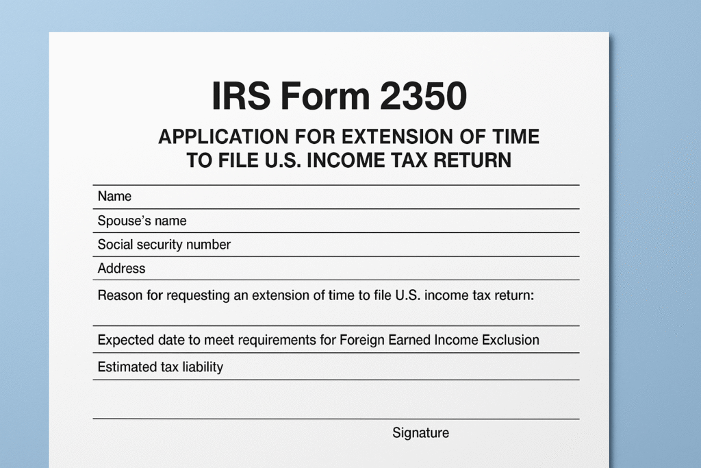 IRS Form 2350