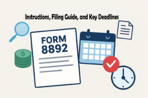 IRS Extension Form 8892