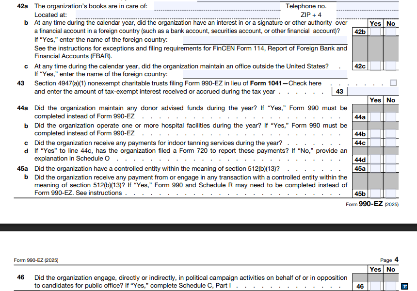 Form 990-EZ - Part V - 2